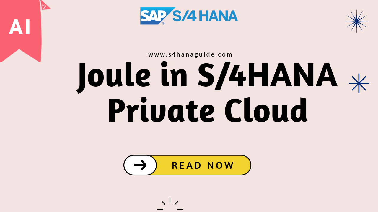 Joule in S/4HANA Private Cloud
